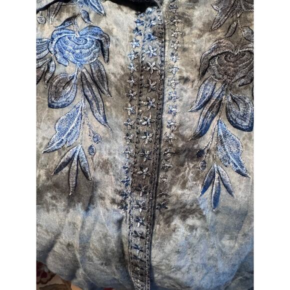 Vintage Goa Blue Embroidered Blouse - Large - Picture 10 of 10